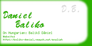 daniel baliko business card