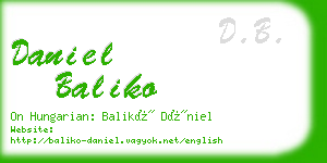 daniel baliko business card